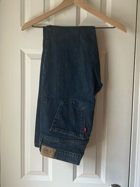 Levi's Women's 505 Straight Leg Dark Wash Jeans - Size 10 Long